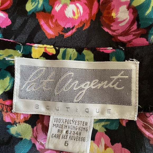 Vintage Pat Orgenti butique 80s Floral Print Blouse/Blazer Button Down Women’s - Picture 11 of 13